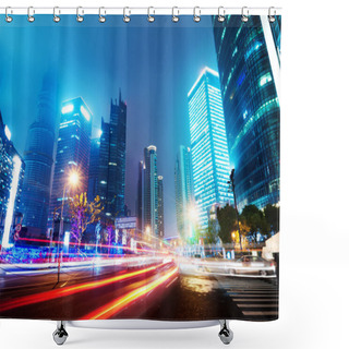 Personality  Now The City At Night Shower Curtains
