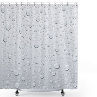 Personality  Gray Water Droplets Background Shower Curtains