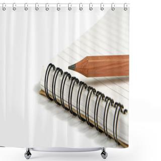 Personality  Crayon On Notebook Shower Curtains