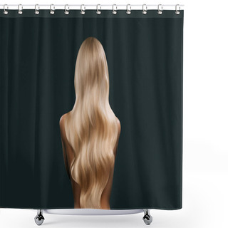Personality  Long Blonde Hair  Shower Curtains