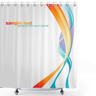 Personality  Vector Wave Art Shower Curtains