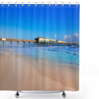 Personality  Daytona Beach In Florida With Pier USA Shower Curtains