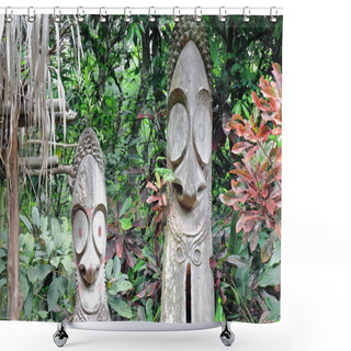 Personality  Tam Tams-slit Gongs Of The Mage Society. Ambrym Island-Vanuatu. 6135 Shower Curtains