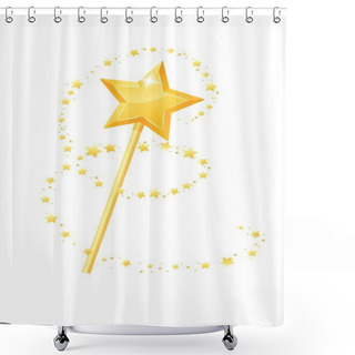 Personality  Magic Wand. Shower Curtains