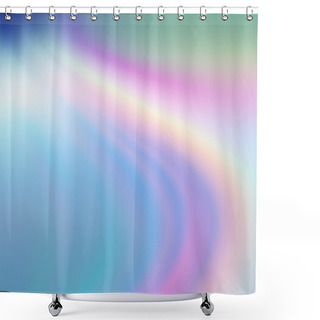 Personality  Gentle Curved Rainbow Waves Covered A Light Blue Background Shower Curtains