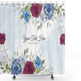 Personality  Beautiful Hand Drawn Flower Background Shower Curtains