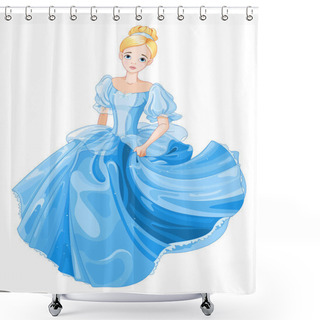 Personality  Beautiful Girl In Ball Gown Shower Curtains