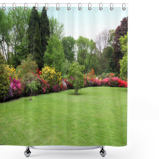 Personality  Beautiful Manicured Lawn In A Summer Garden Shower Curtains