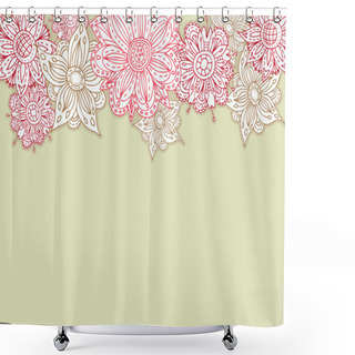 Personality  Flower Background Shower Curtains