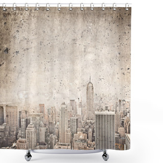 Personality  Vintage Manhattan Shower Curtains