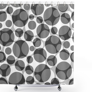 Personality  Seamless Circle Pattern Shower Curtains