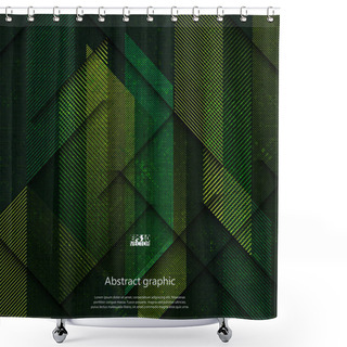 Personality  Graphic Illustration With Geometric Pattern. Eps10 Vector Illustration. Shower Curtains