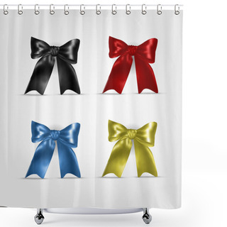 Personality  Set Of Colorful Bows Shower Curtains