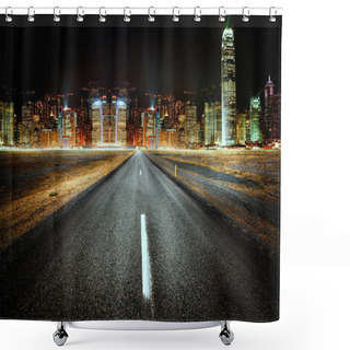 Personality  Road And City Lights Shower Curtains