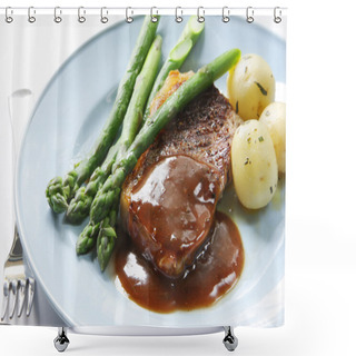 Personality  Steak Dinner Shower Curtains