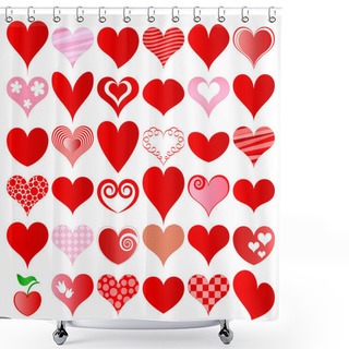 Personality  Hearts Set Shower Curtains