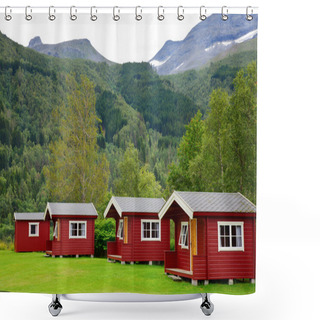 Personality  Camping Cabins Shower Curtains