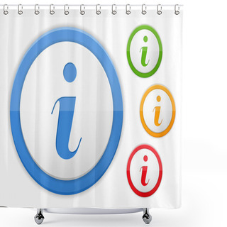 Personality  Information Icon Shower Curtains