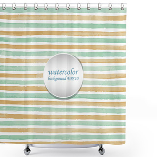 Personality  Watercolor Striped Background Shower Curtains