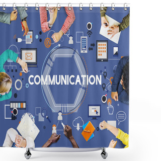 Personality  Communication Connection Concept Shower Curtains