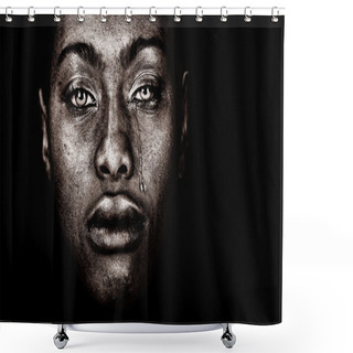 Personality  Afro American Woman Shower Curtains