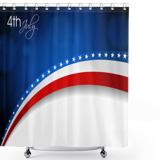 Personality  4th Of July Independence Day Background. Shower Curtains