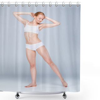 Personality  Slim Woman In Underwear  Shower Curtains