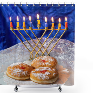 Personality  Happy Hanukkah Shower Curtains
