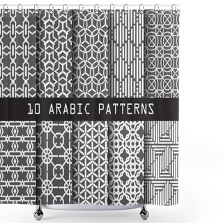 Personality  10 Arbic Patterns Shower Curtains