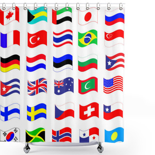 Personality  Flags Shower Curtains