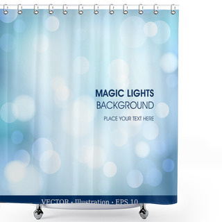 Personality  Realistic Bokeh Lights. Beautiful Christmas Background. Vector Illustration. Shower Curtains