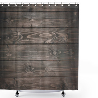 Personality  Dark Wooden Planks  Shower Curtains
