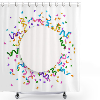 Personality  Vector Party Background With Confetti Shower Curtains