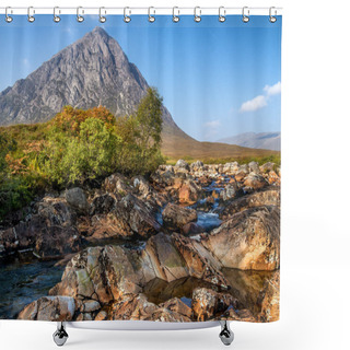 Personality  Buachaille Etive Mor In Autumn Shower Curtains