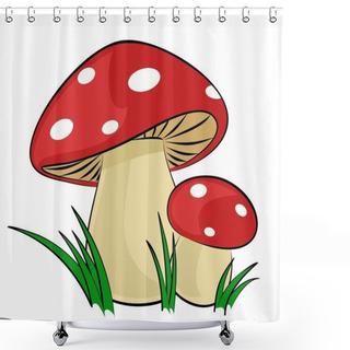 Personality  The Forest Mushrooms.  Shower Curtains