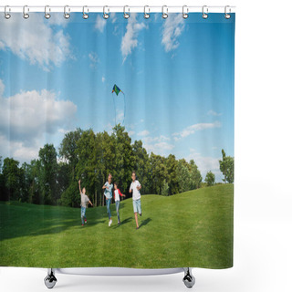 Personality  Children Playing With Kite Shower Curtains