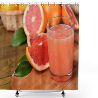 Personality  Ripe Grapefruit With Juice Shower Curtains