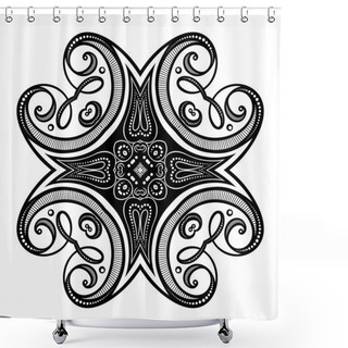 Personality  Beautiful Deco Black Square Shower Curtains