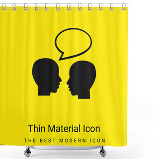Personality  Bald Professors Talking Minimal Bright Yellow Material Icon Shower Curtains