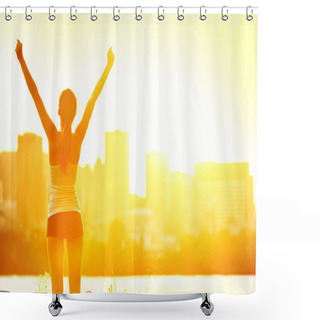 Personality  Success Winner Woman Shower Curtains