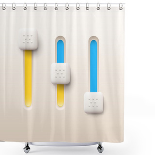 Personality  Vector Illustration Of Sliders Buttons. Shower Curtains