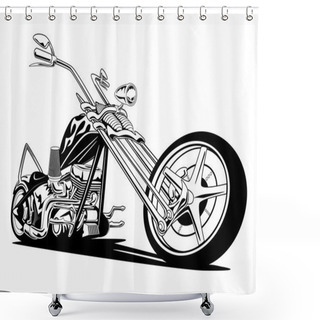 Personality  Custom American Chopper Motorcycle Shower Curtains