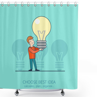 Personality  Business Concept Illustration Shower Curtains