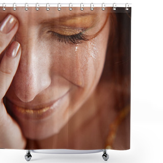 Personality  Crying Woman Shower Curtains