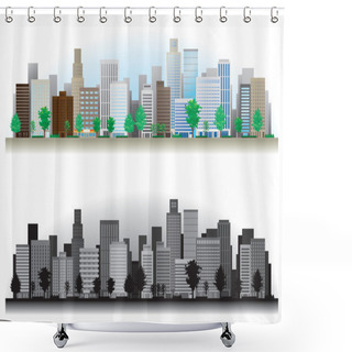 Personality  Business District Shower Curtains