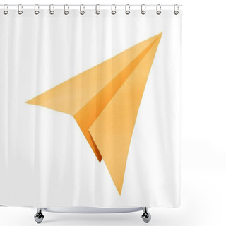 Personality  Yellow Paper Aircraft Shower Curtains