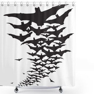 Personality  Bat Silhouettes Shower Curtains