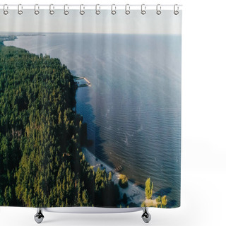 Personality  Aerial View Of Green Forest And River At Daytime  Shower Curtains