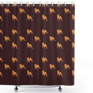 Personality  Colored Background With Different Accessories Shower Curtains