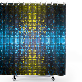 Personality  Abstract Background With Squares Shower Curtains